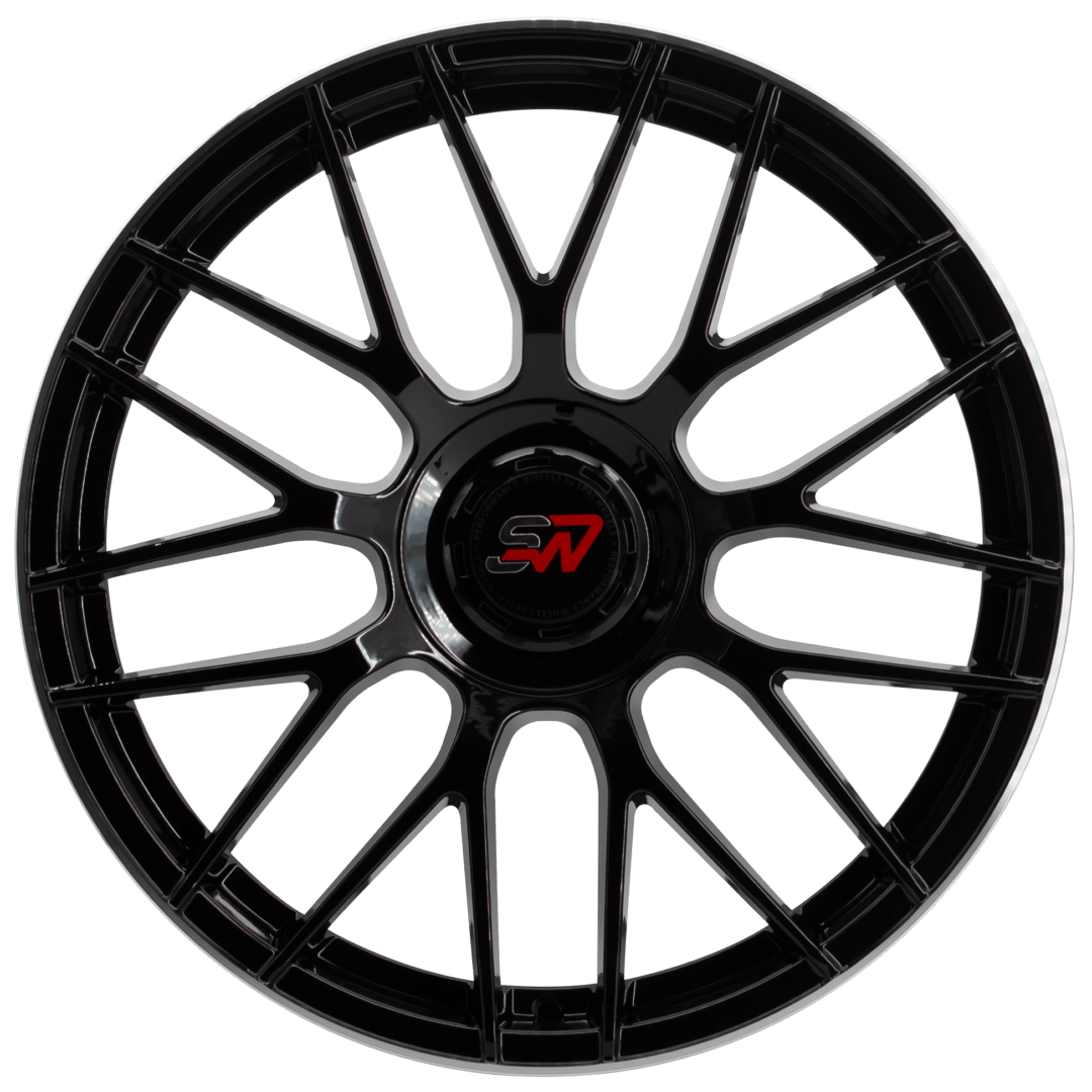 SPACWHEELS F083 GLOSS BLACK FRONT